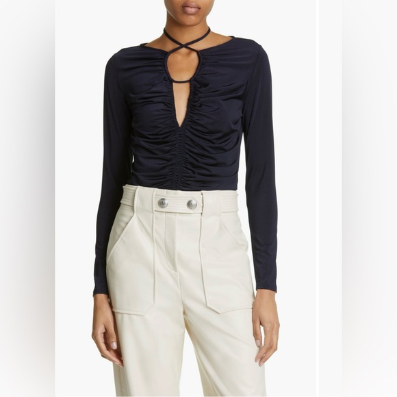 Veronica Beard Tops - Veronica Beard Roque Ruched Tie  Back Top, Size 6